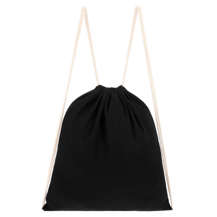 Morral de algodón cosido. NEGRO