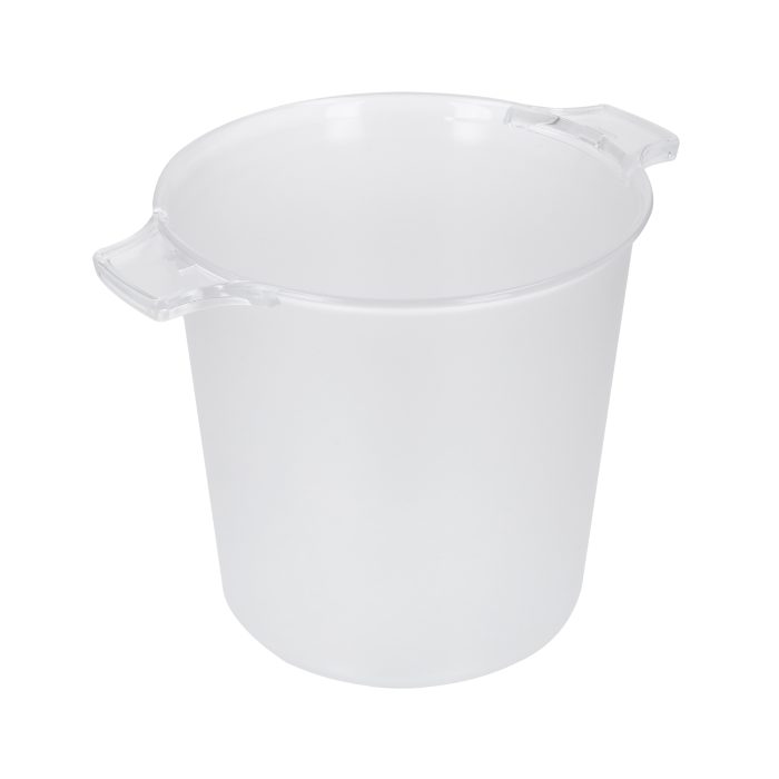 Hielera circular de acrílico con doble asa y capacidad para 5 litros. TRANSPARENTE
