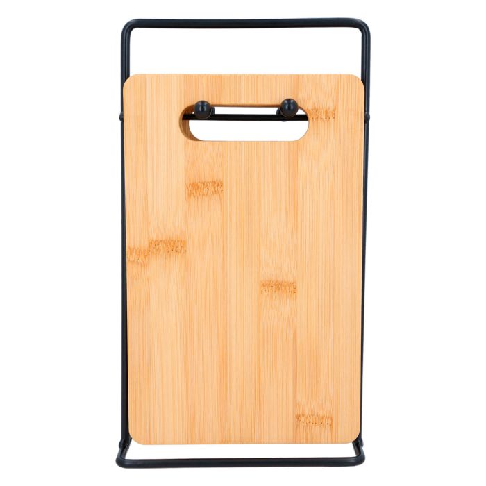 Set de 4 tablas de madera con base metalica. MADERA