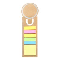 Separador ecológico con banderas, notas adheribles y regla de 13 cm impresa. CARTON