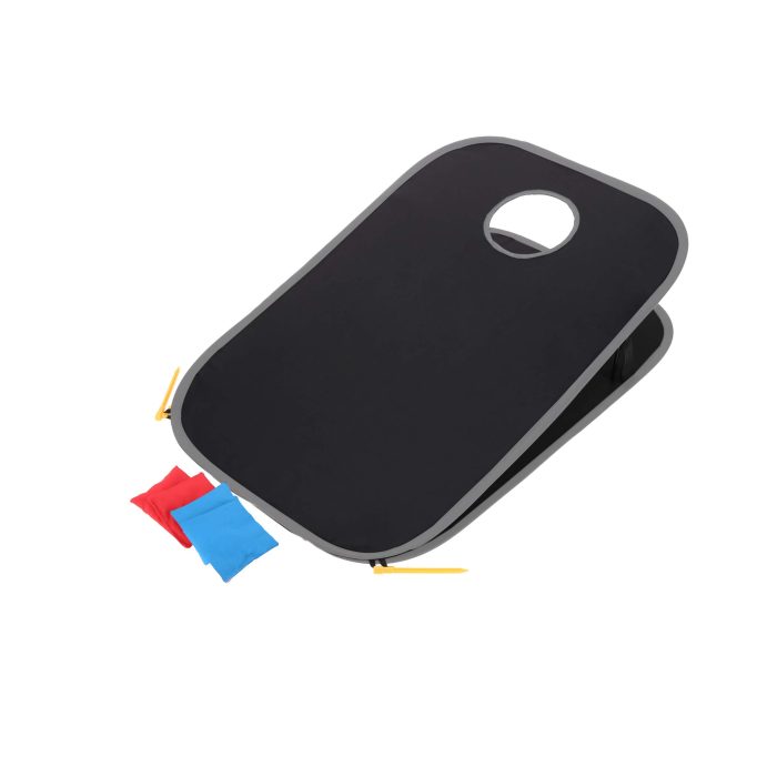 Juego (Cornhole) de lanzamiento con 4 costales. NEGRO