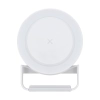 Bocina inalámbrica con wireless charger y luz LED con tres tipos de intensidad. BLANCO