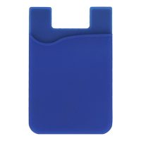 Tarjetero universal de silicón para celular. AZUL
