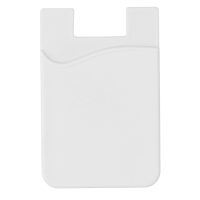 Tarjetero universal de silicón para celular. BLANCO