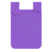 Tarjetero universal de silicón para celular. MORADO