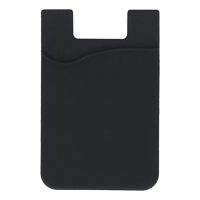 Tarjetero universal de silicón para celular. NEGRO