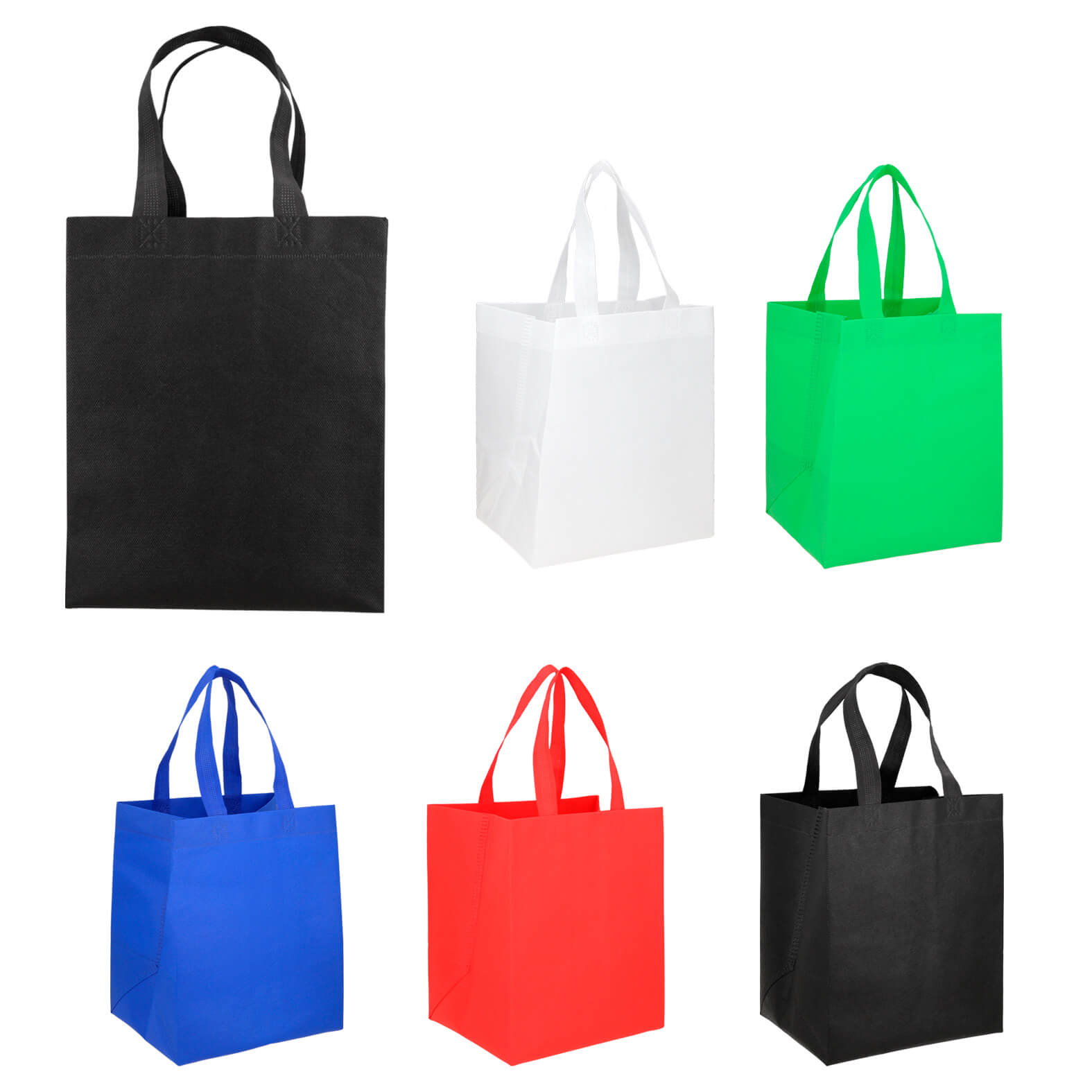 Bolsa de non woven termosellada de 80 gr/m2 con asas y fuelle. AZUL